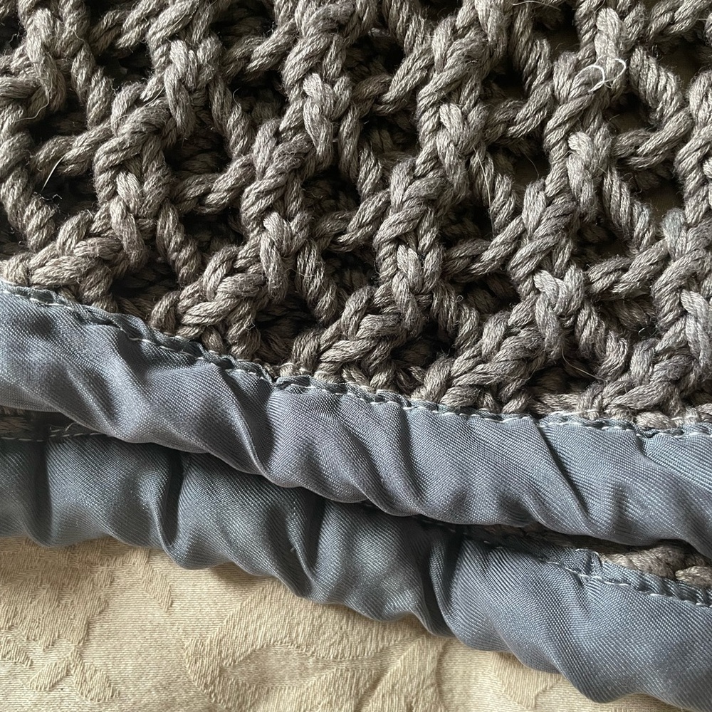 Rag & Bone Thick Dark Gray Open-Knit Cotton Silk Sweater Shirt XS - Picture 8 of 11